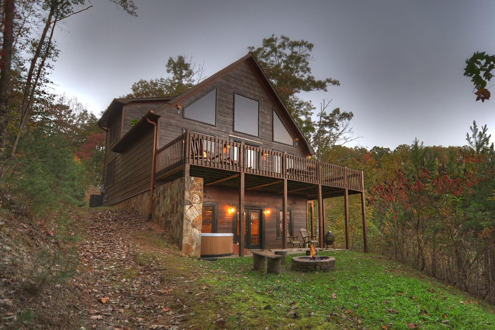 The View Sweeping Mountain Views Gas Fireplace Game Room Hot Tub Blue Ridge Kültér fotó